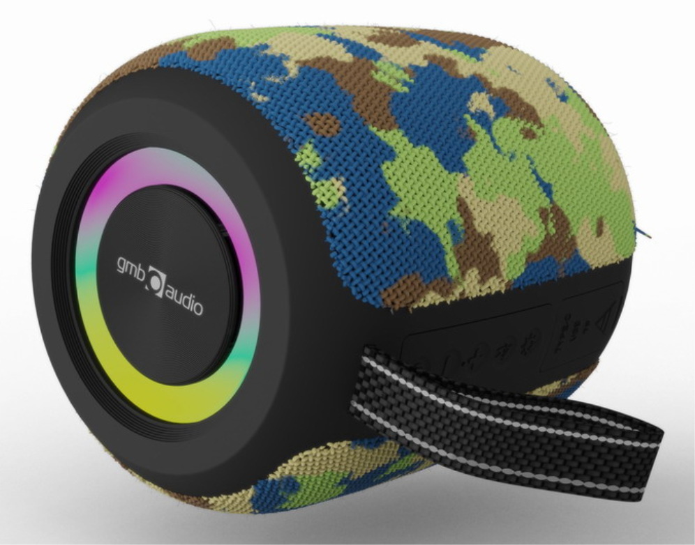 Gembird GMB Audio SPK-BT-LED-05-CM altavoz portátil o de fiesta Altavoz monofónico portátil Camuflaje 8 W