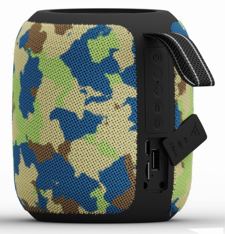 Gembird GMB Audio SPK-BT-LED-05-CM altavoz portátil o de fiesta Altavoz monofónico portátil Camuflaje 8 W