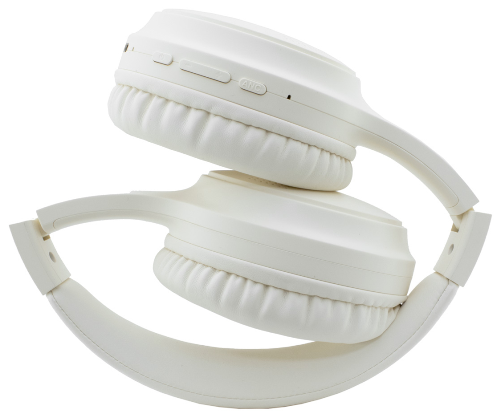 CoolBox AURICULARES BLUETOOTH 5.3 AIR40 CANCELACION RUIDO ANC BEIGE DIADEMA PLEGABLES