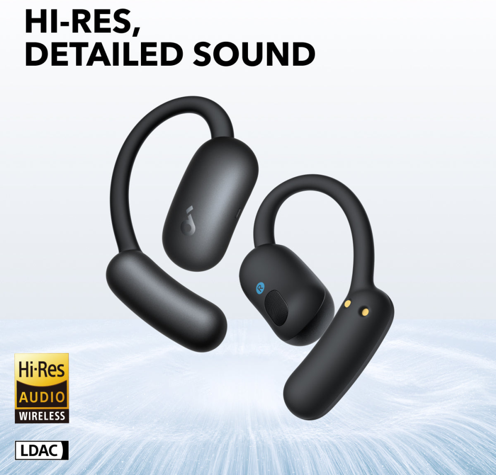 Soundcore AeroFit 2 Auriculares Inalámbrico De oreja abierta Llamadas/Música/Deporte/Uso diario Bluetooth Negro