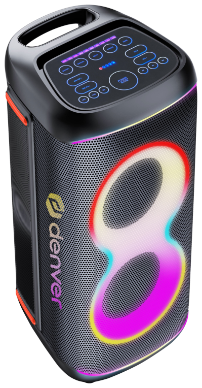 Denver BPS-370 Altavoz para fiestas Negro 100 W