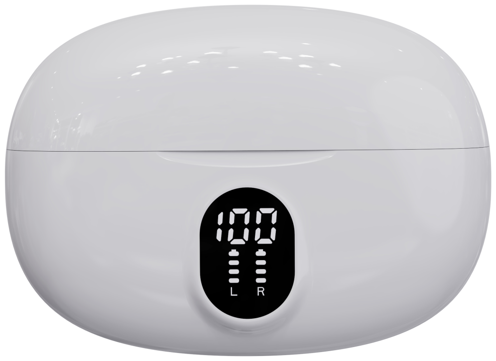 Denver TWE-57W auricular y casco Auriculares True Wireless Stereo (TWS) Clip de oreja Llamadas/Música USB Tipo C Bluetooth Base de carga Blanco