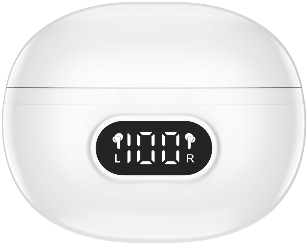 Denver TWE-357 auricular y casco Auriculares True Wireless Stereo (TWS) Clip de oreja Llamadas/Música/Deporte/Uso diario USB Tipo C Bluetooth Base de carga Blanco