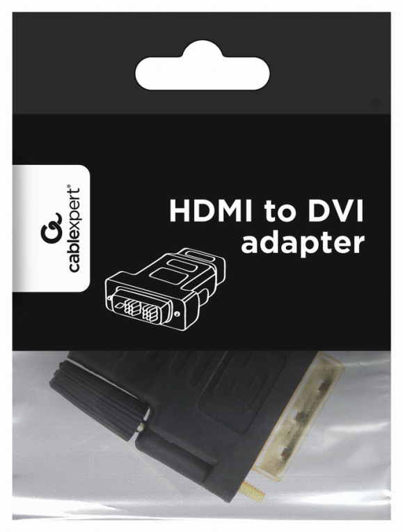 Gembird A-HDMI-DVI-2 cambiador de género para cable Negro