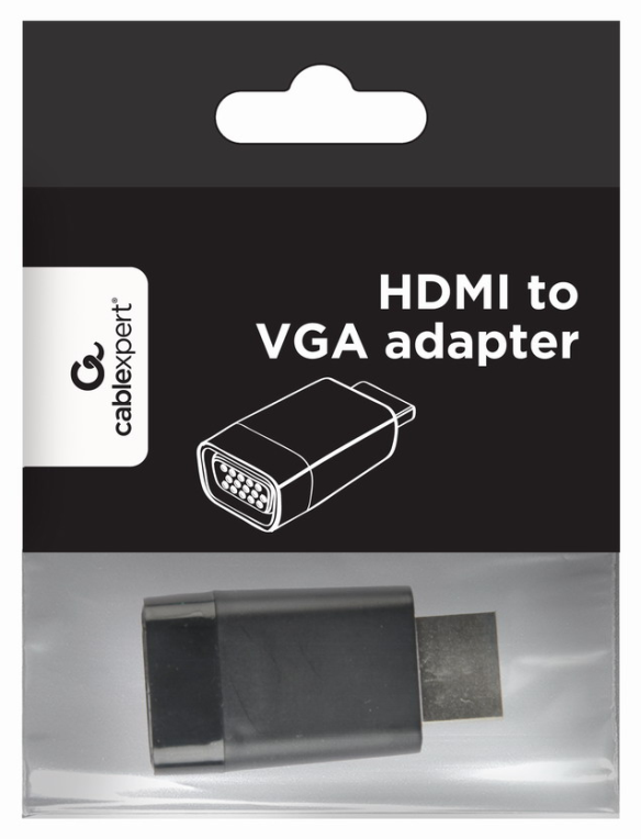 Gembird A-HDMI-VGA-001 cambiador de género para cable Negro
