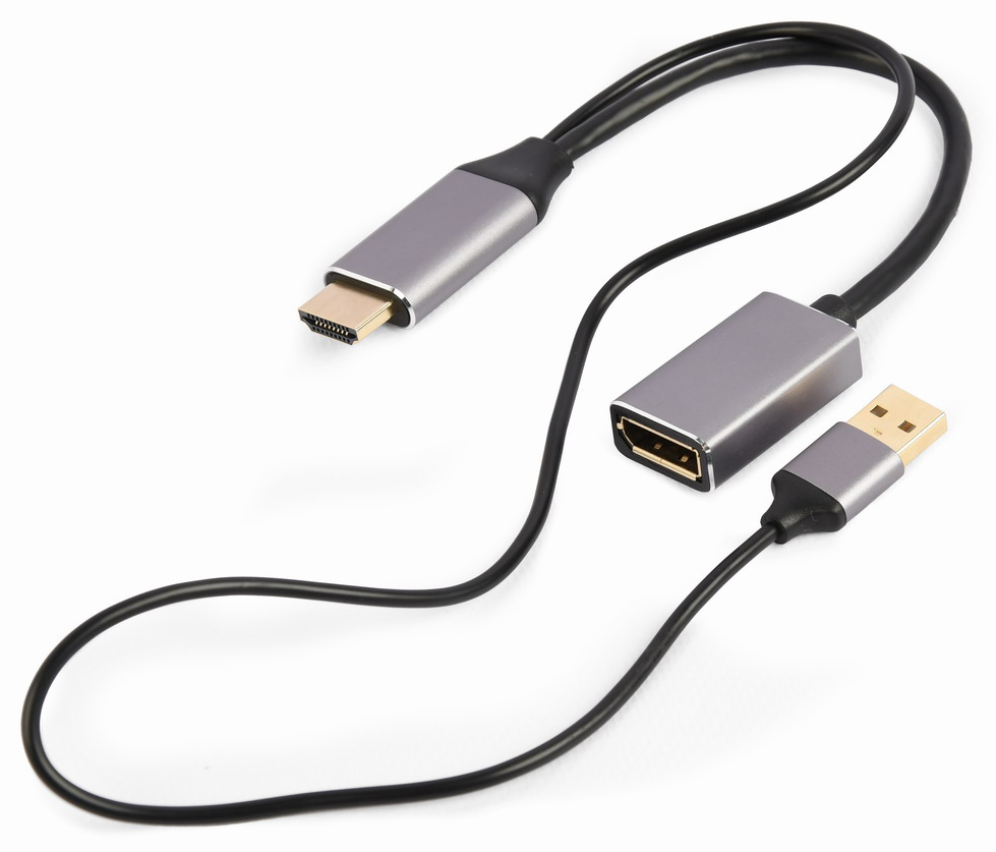 Gembird A-HDMIM-DPF-02 adaptador de cable de vídeo 0,1 m HDMI tipo A (Estándar) DisplayPort Negro