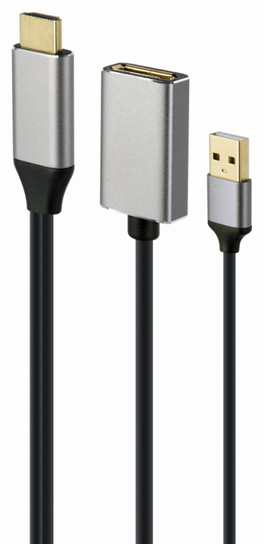 Gembird A-HDMIM-DPF-02 adaptador de cable de vídeo 0,1 m HDMI tipo A (Estándar) DisplayPort Negro
