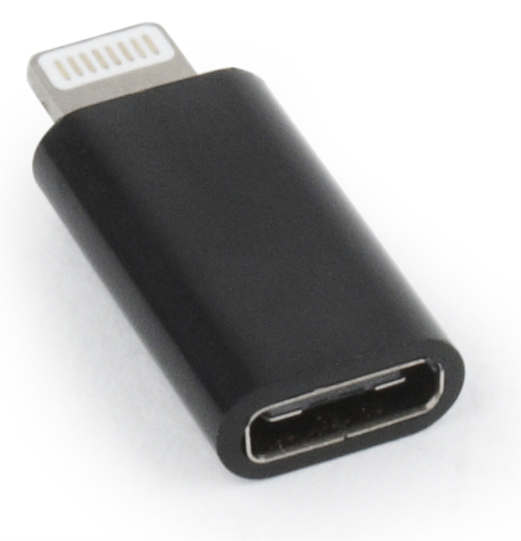 Gembird A-USB-CF8PM-01 cambiador de género para cable USB type-C 8 pines Negro