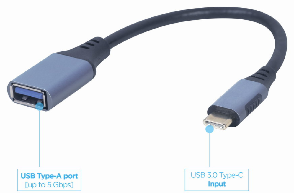 Gembird A-USB3C-OTGAF-01 cable USB USB 3.2 Gen 1 (3.1 Gen 1) 0,15 m USB C USB A Gris