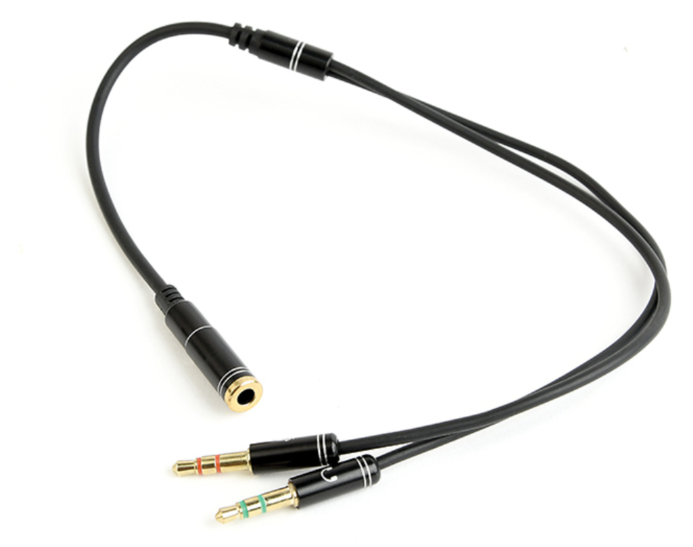 Gembird !Adapter audio stereo 3.5mm mini Jack/4PIN/ cable de audio 0,2 m 3,5mm 2 x 3.5mm Negro