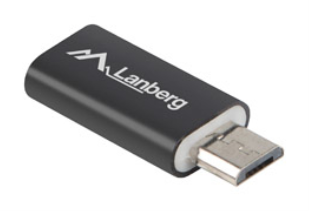 Lanberg AD-UC-UM-01 cambiador de género para cable Micro-USB 2.0 Type B USB 2.0 Type C Negro
