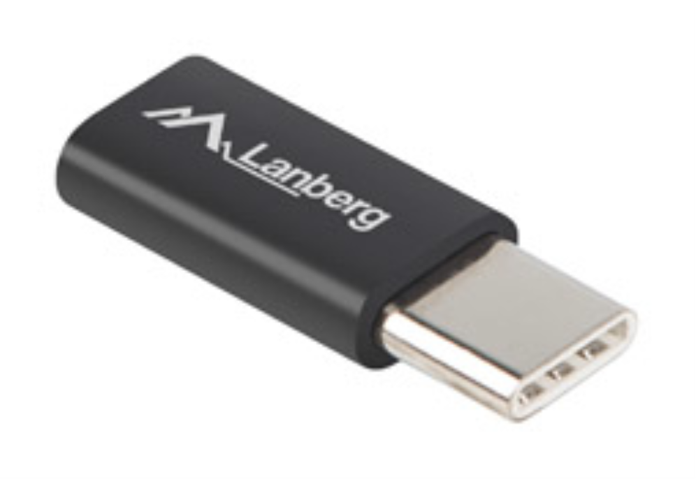 Lanberg AD-UC-UM-02 cambiador de género para cable USB 2.0 Type C Micro-USB 2.0 Type B Negro