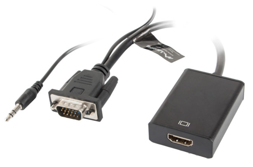 Lanberg AD-0021-BK adaptador de cable de vídeo 0,2 m HDMI tipo A (Estándar) VGA (D-Sub) Negro