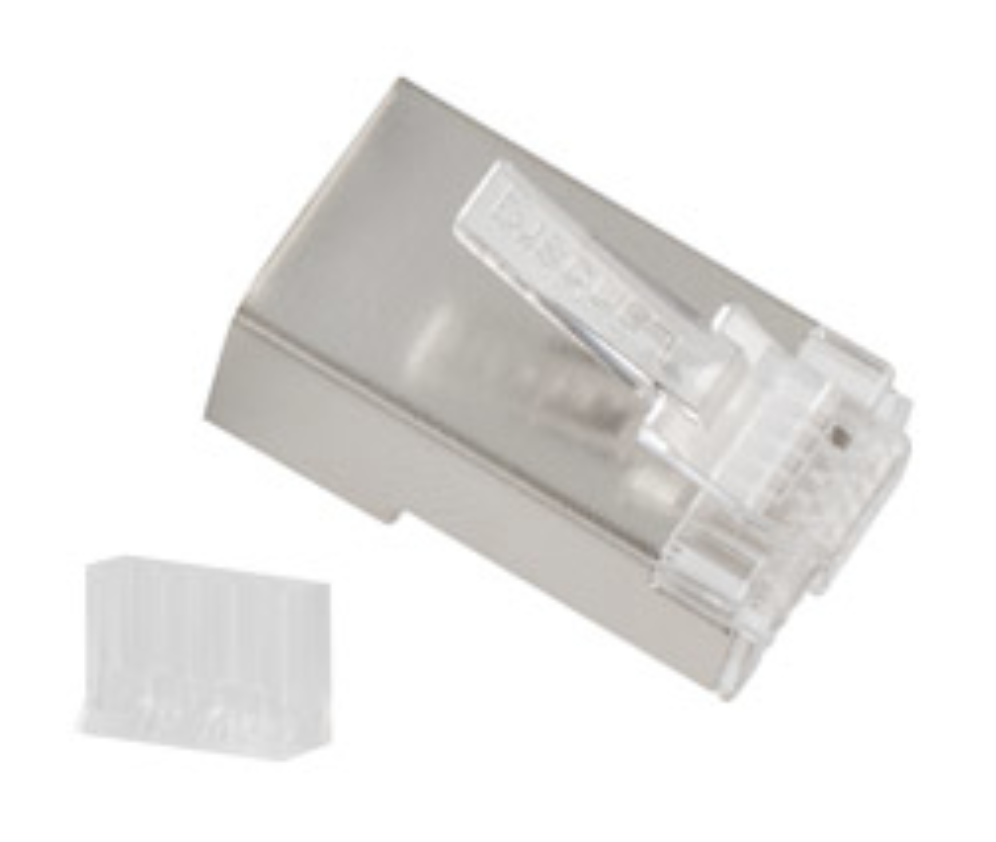 Lanberg PLS-6020 conector RJ-45 Acero inoxidable, Transparente