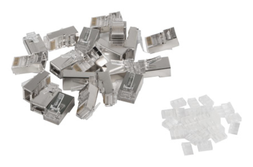 Lanberg PLS-6020 conector RJ-45 Acero inoxidable, Transparente