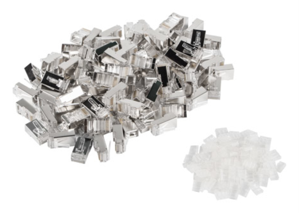 Lanberg PLS-6000 conector RJ-45 Acero inoxidable, Transparente