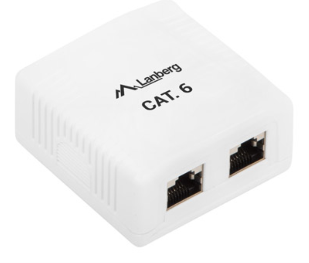 Lanberg OS6-0002-W cambiador de género para cable 2 x RJ-45 Blanco
