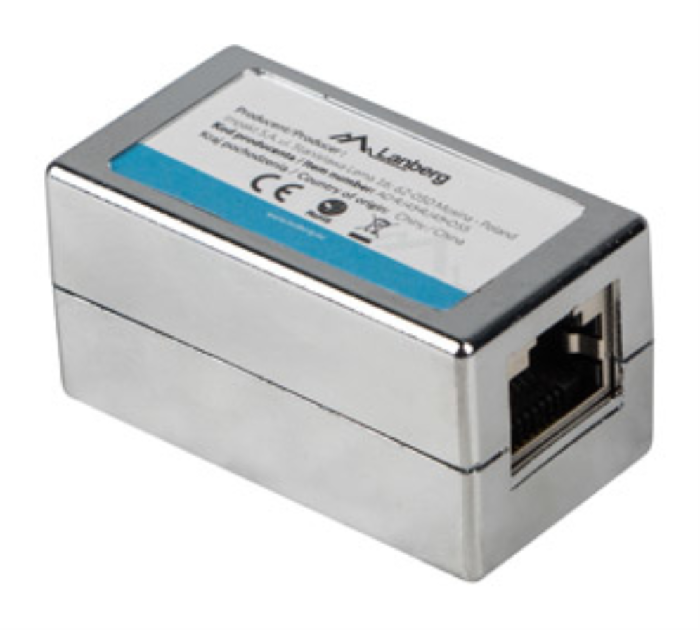 Lanberg AD-RJ45-RJ45-OS6 cambiador de género para cable RJ-45 Plata