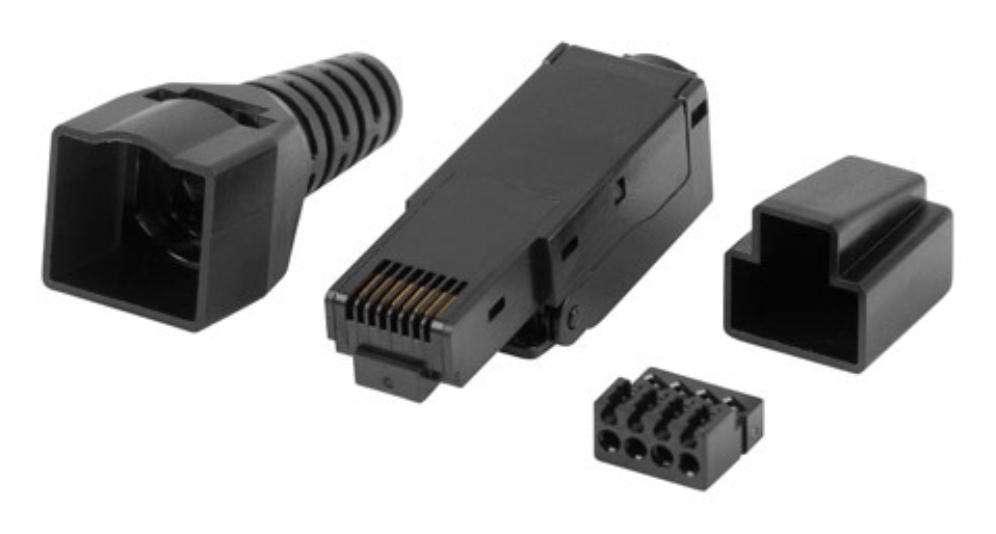 Lanberg PLU-6000TL conector RJ-45 Negro