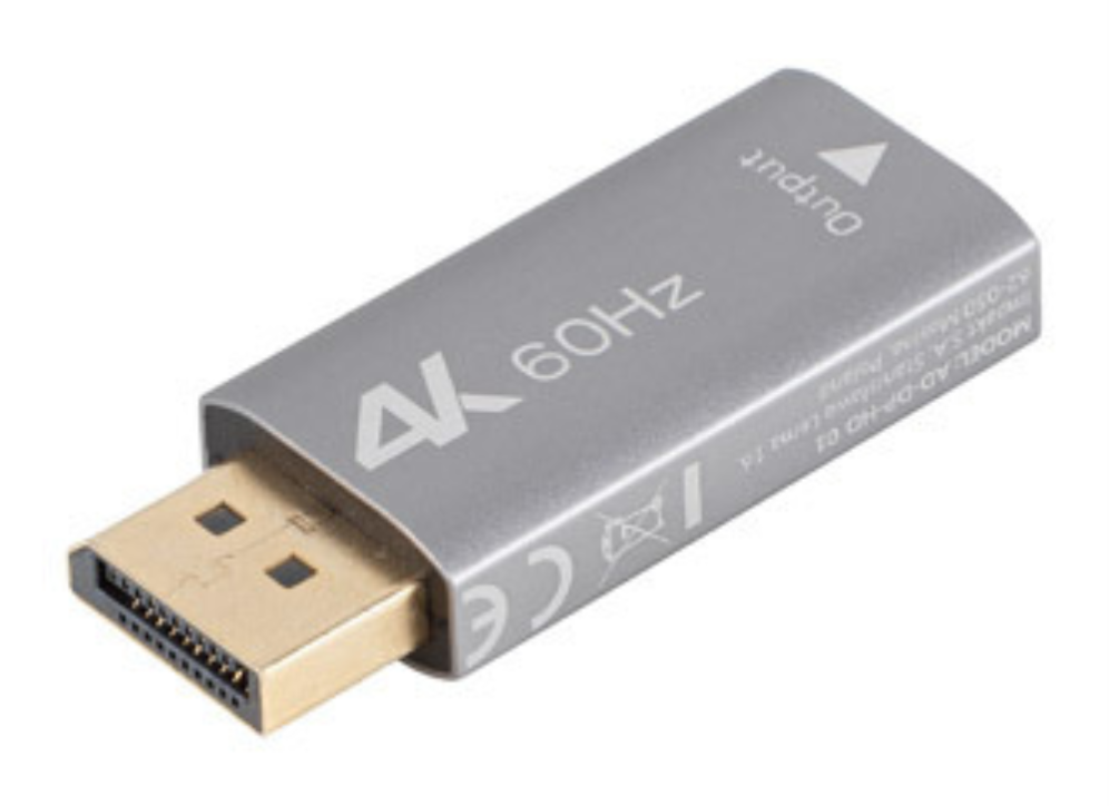 Lanberg AD-DP-HD-01 adaptador de cable de vídeo 0 m HDMI tipo A (Estándar) DisplayPort Plata