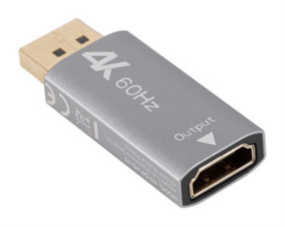 Lanberg AD-DP-HD-01 adaptador de cable de vídeo 0 m HDMI tipo A (Estándar) DisplayPort Plata