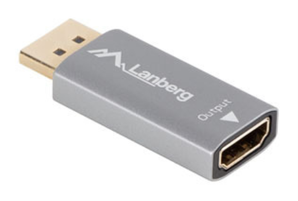 Lanberg AD-DP-HD-03 adaptador de cable de vídeo 0 m DisplayPort HDMI Plata
