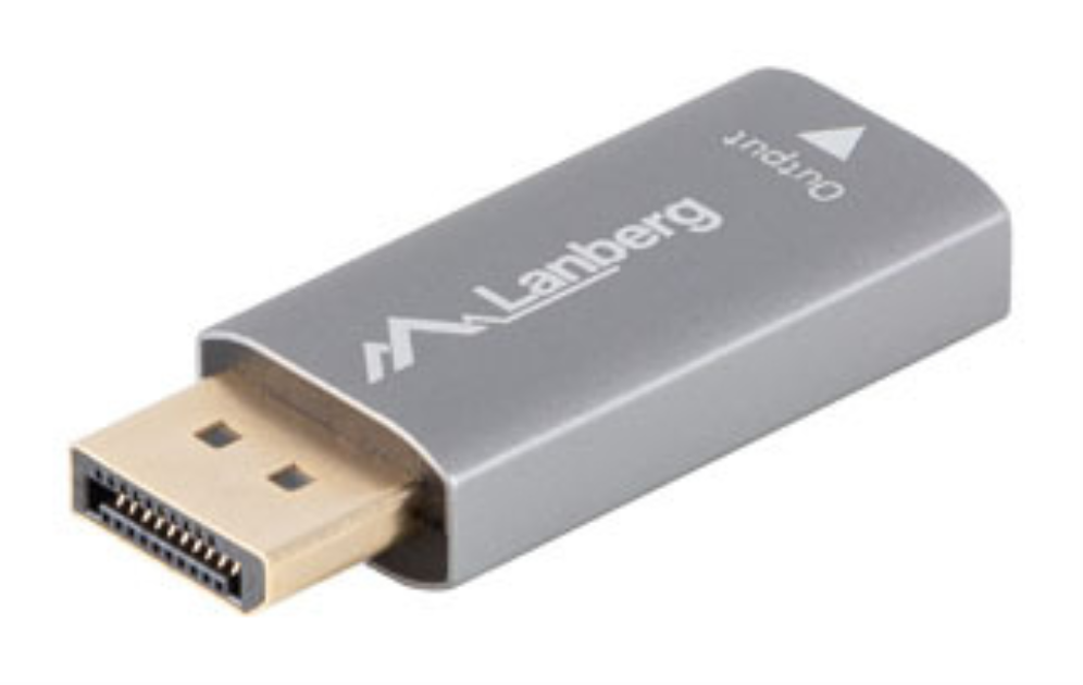 Lanberg AD-DP-HD-03 adaptador de cable de vídeo 0 m DisplayPort HDMI Plata