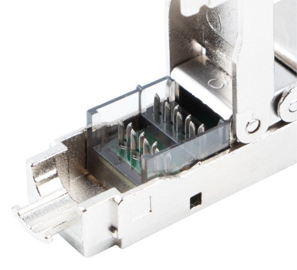 Lanberg PL2SA-6000TL conector RJ-45 Plata, Transparente