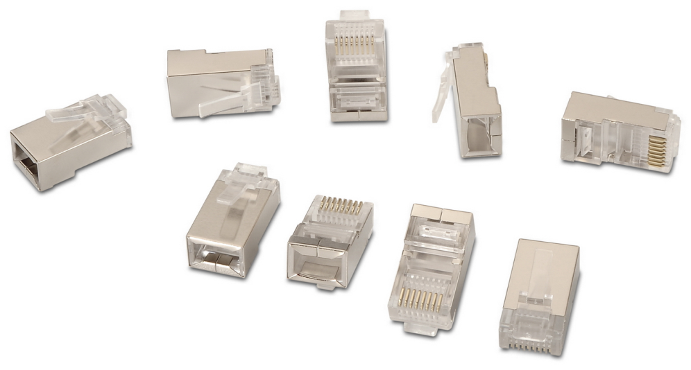 AISENS A138-0293 conector RJ-45 Acero inoxidable, Transparente