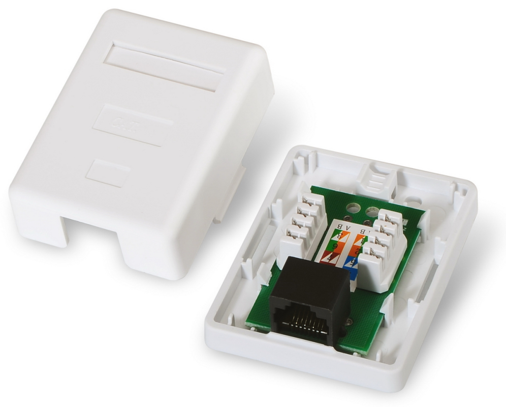 AISENS A139-0301 caja de conexiones de red Cat6 Blanco