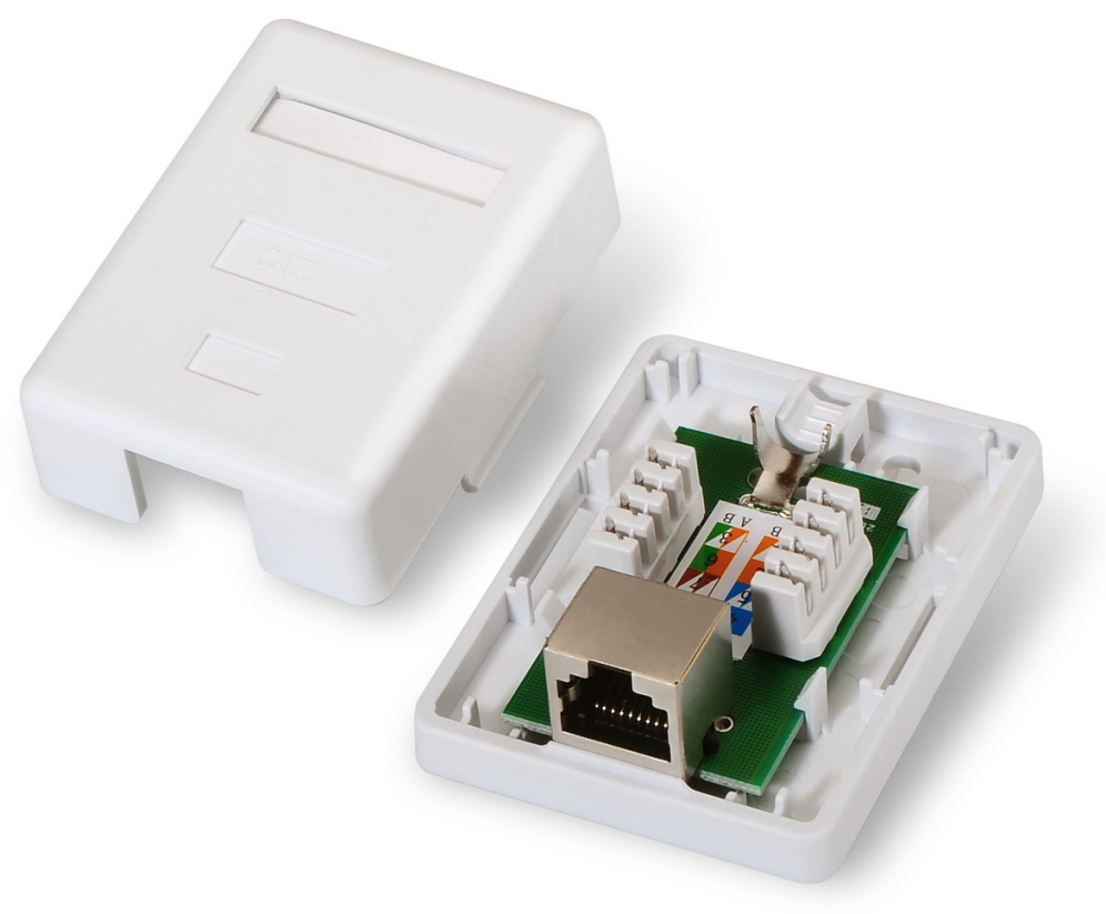 AISENS A139-0303 caja de conexiones de red Cat6 Blanco