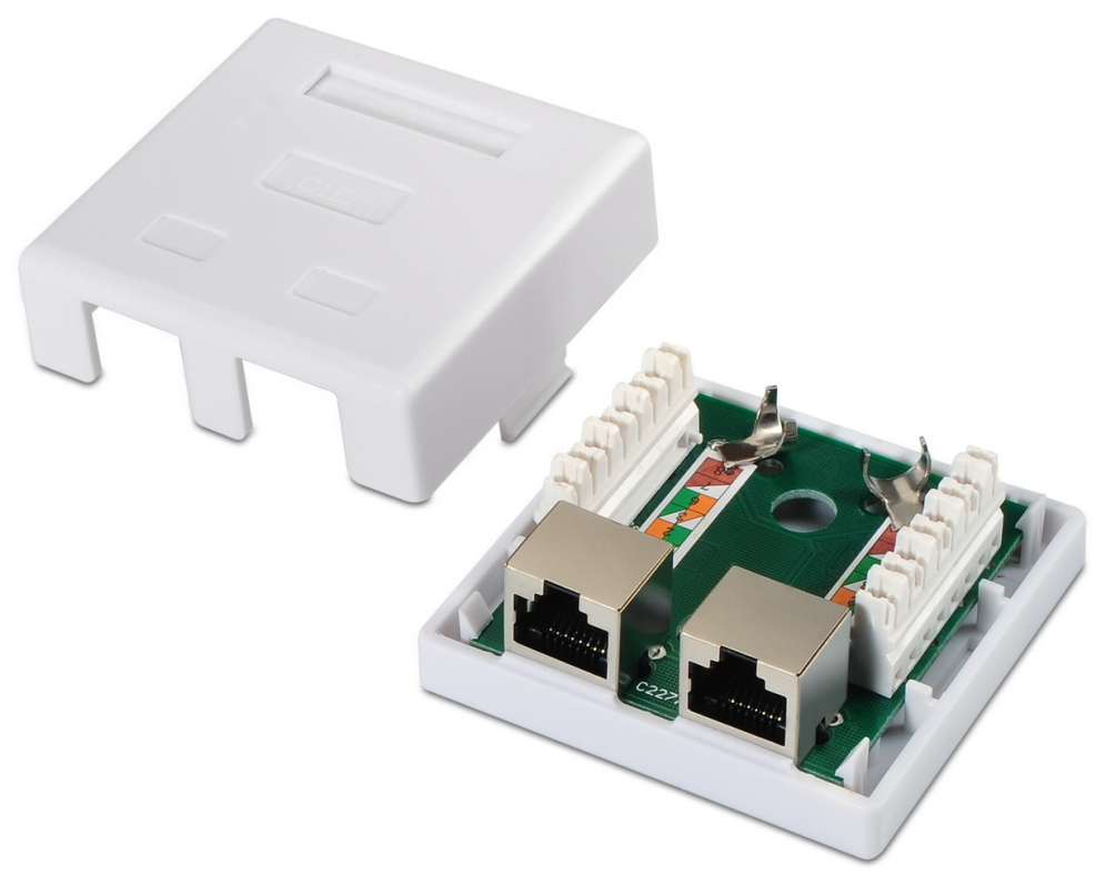 AISENS A139-0304 caja de conexiones de red Cat6 Blanco