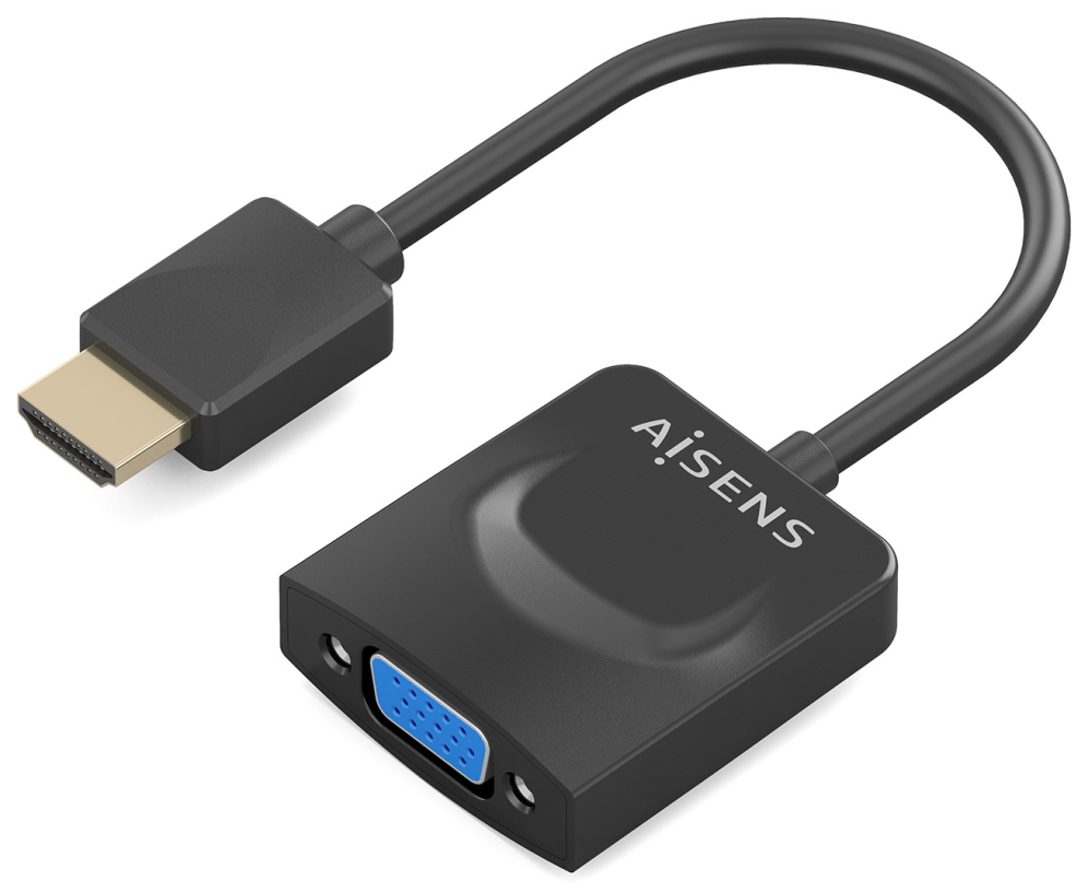 AISENS Conversor HDMI a SVGA, HDMI A/M-SVGA/H, Negro, 15?m