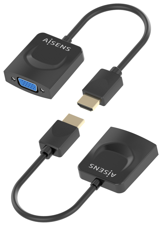AISENS Conversor HDMI a SVGA, HDMI A/M-SVGA/H, Negro, 15?m