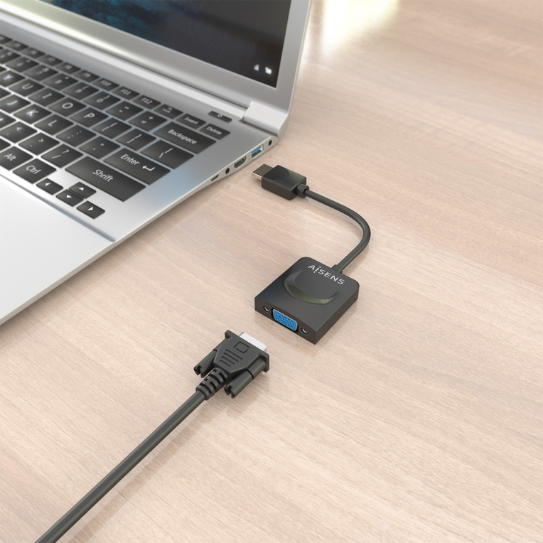 AISENS Conversor HDMI a SVGA, HDMI A/M-SVGA/H, Negro, 15?m