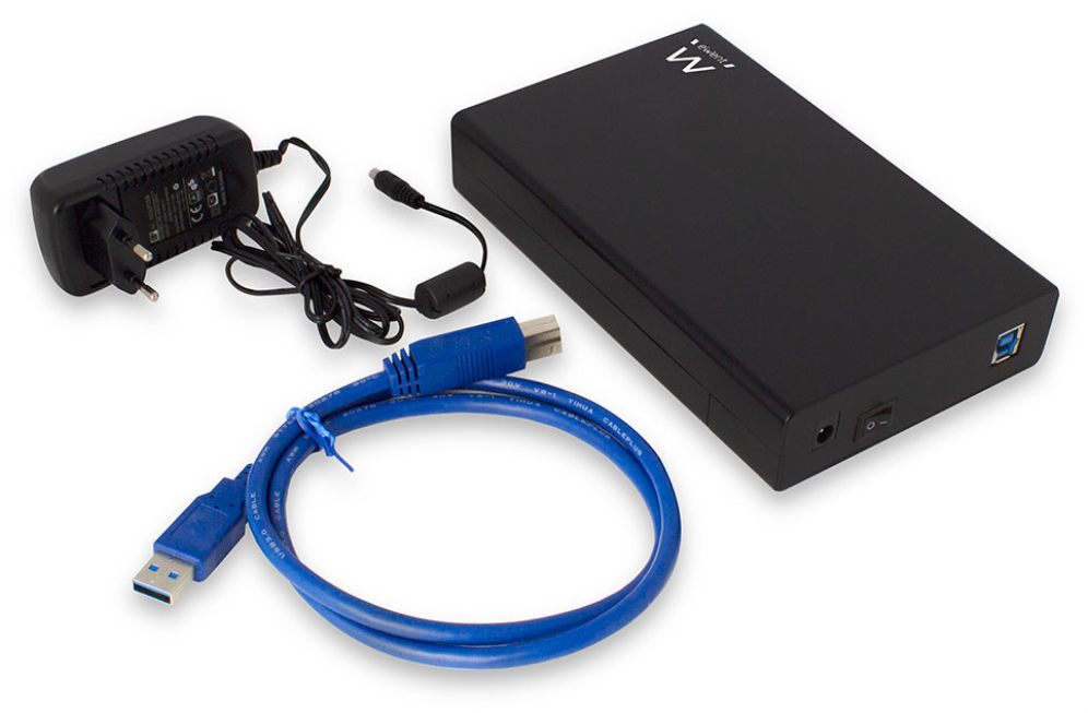 Ewent EW7056 caja para disco duro externo Caja de disco duro (HDD) Negro 3.5"