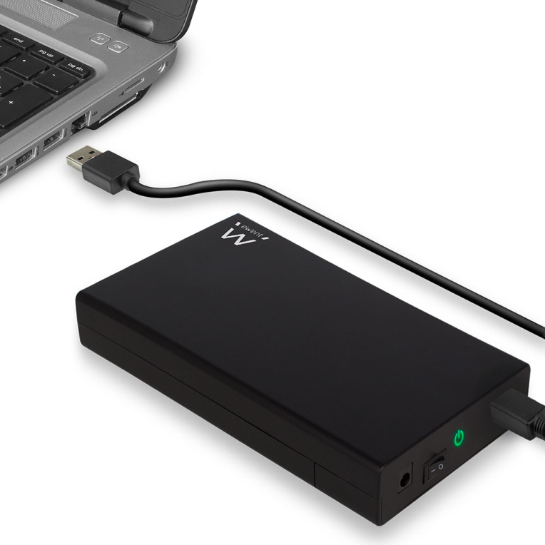 Ewent EW7056 caja para disco duro externo Caja de disco duro (HDD) Negro 3.5"