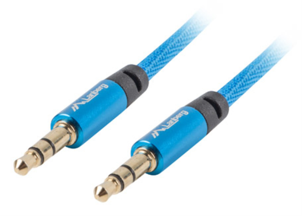 Lanberg CA-MJMJ-10CU-0010-BL cable de audio 1 m 3,5mm Azul