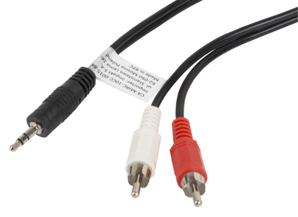 Lanberg CA-MJRC-10CC-0015-BK cable de audio 1,5 m 3,5mm 2 x RCA Negro