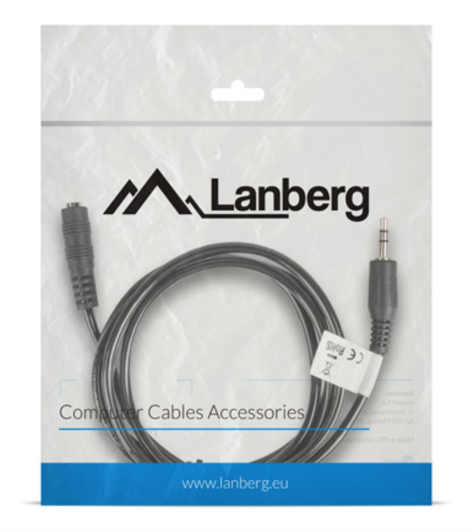 Lanberg CA-MJFJ-10CC-0015-BK cable de audio 1,5 m 3,5mm Negro
