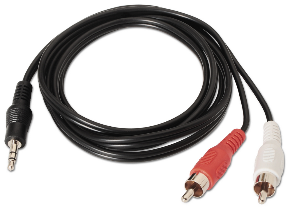 AISENS A128-0148 cable de audio 3 m 3,5mm 2 x RCA Negro