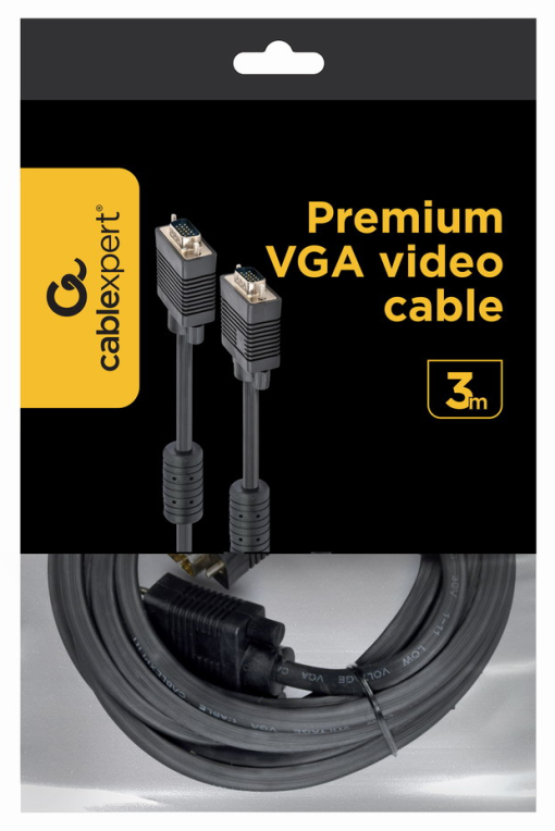 Gembird CC-PPVGA-10-B cable VGA 3 m VGA (D-Sub) Negro
