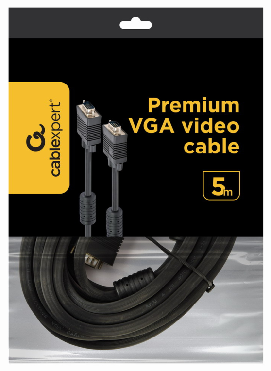 Gembird CC-PPVGA-5M-B cable VGA VGA (D-Sub) Negro