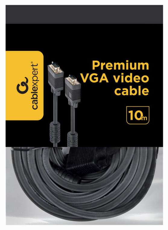 Gembird CC-PPVGA-10M-B cable VGA VGA (D-Sub) Negro