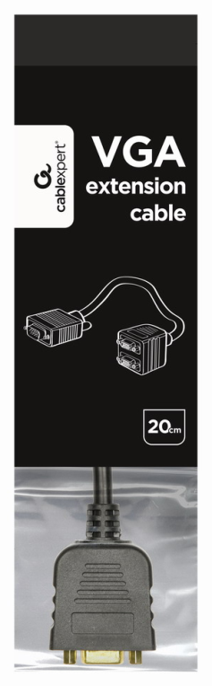 Gembird CC-VGAX2-20CM cable VGA 0,2 m VGA (D-Sub) 2 x VGA (D-Sub) Negro