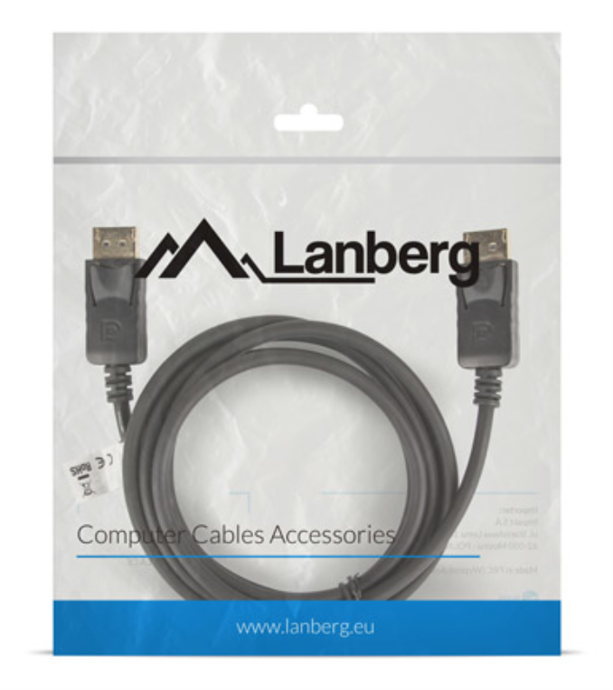 Lanberg CA-DPDP-10CC-0018-BK cable DisplayPort 1,8 m Negro
