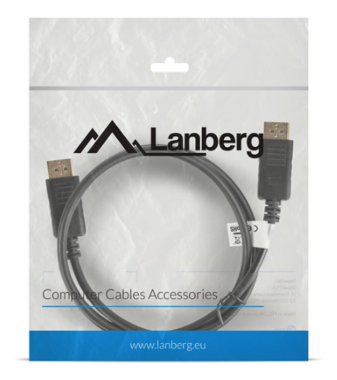 Lanberg CA-DPDP-10CC-0010-BK cable DisplayPort 1 m Negro