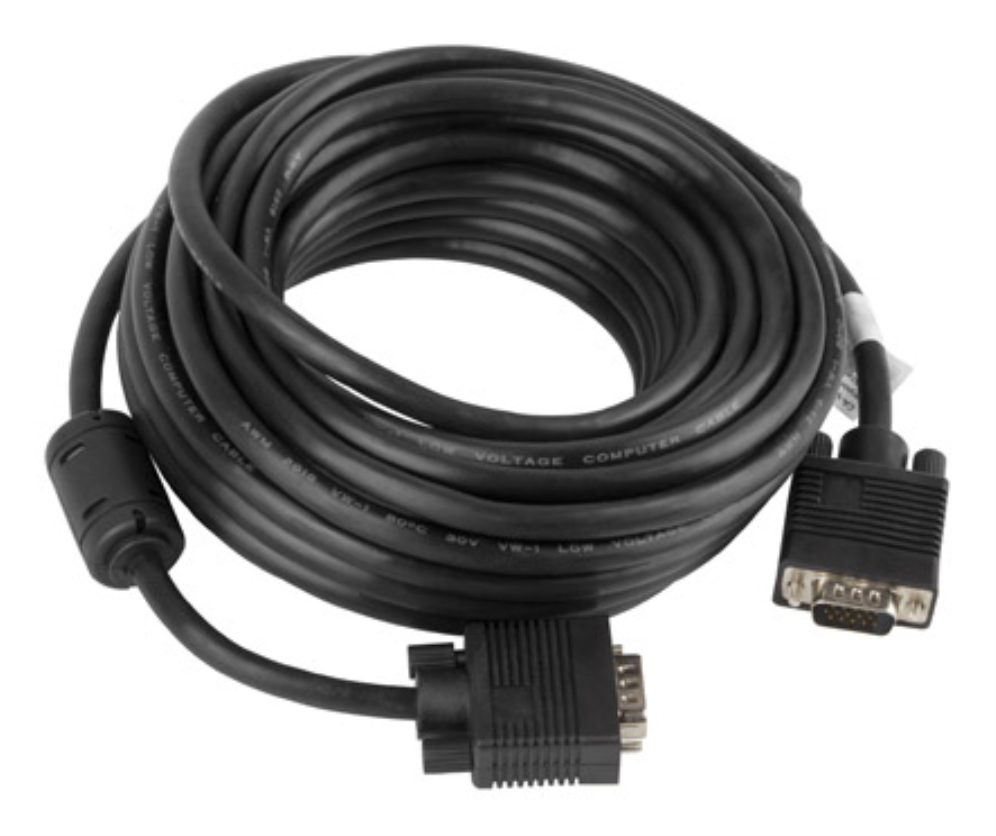 Lanberg CA-VGAC-10CC-0100-B cable VGA 10 m VGA (D-Sub) Negro