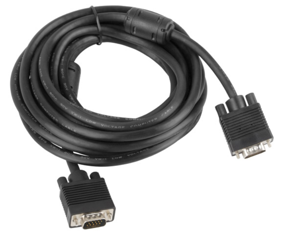 Lanberg CA-VGAC-10CC-0050-B cable VGA 5 m VGA (D-Sub) Negro