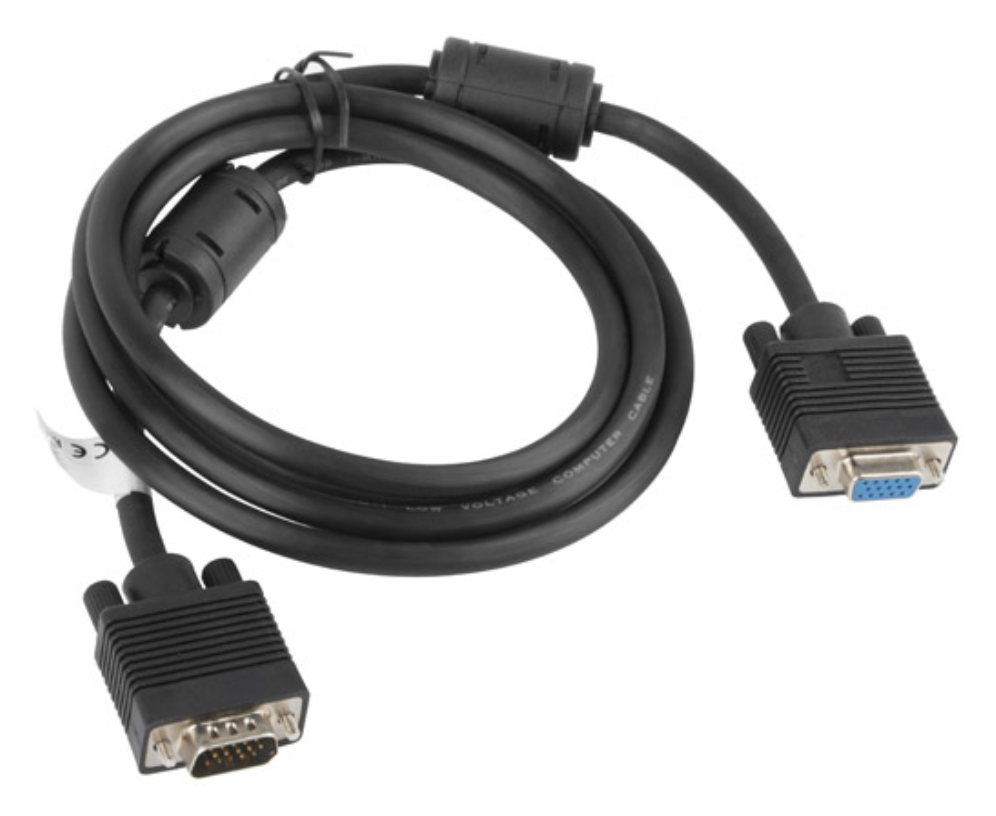 Lanberg CA-VGAC-10CC-0018-B+ cable VGA 1,8 m VGA (D-Sub) Negro